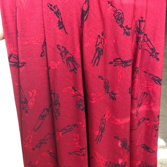NWT 3XL LuLaRoe Nicole dress red - Picture 4 of 4